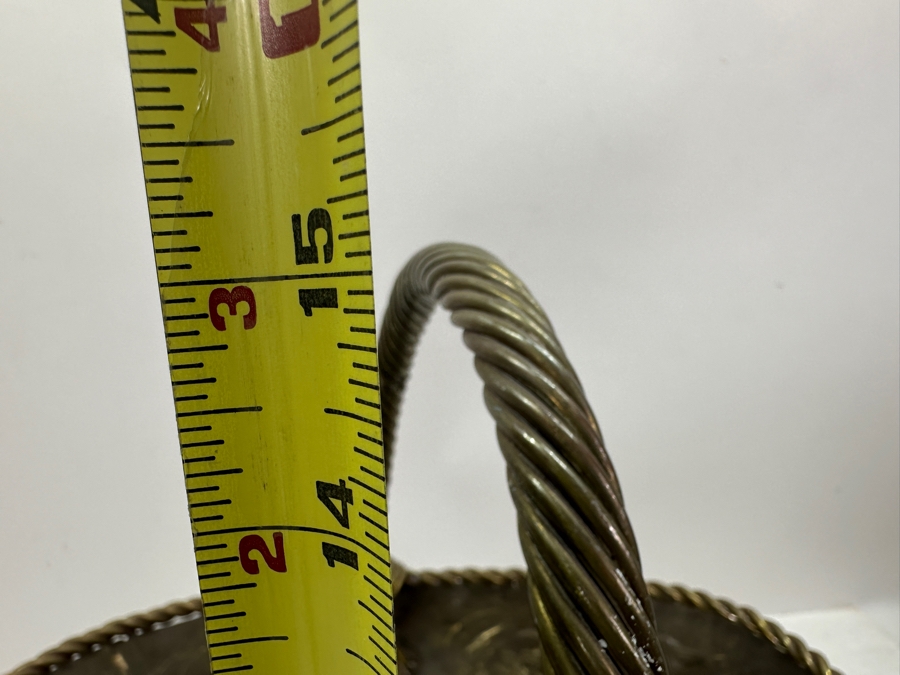 Brass Decorative Basket from India 13'W x 11.5'D x 15'H [Photo 10]