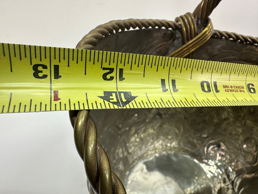 Brass Decorative Basket from India 13'W x 11.5'D x 15'H [Photo 8]