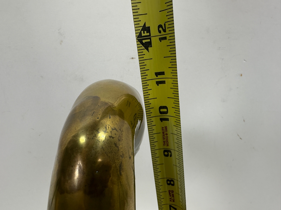 Vintage Solid Brass Swan Planter 14'W x 7'D x 11'H [Photo 11]