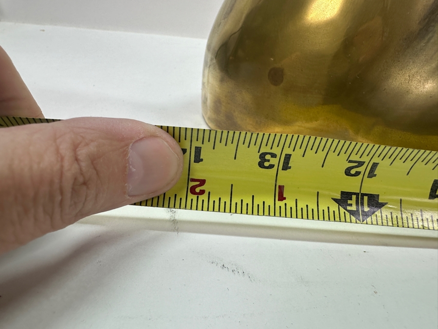 Vintage Solid Brass Swan Planter 14'W x 7'D x 11'H [Photo 9]