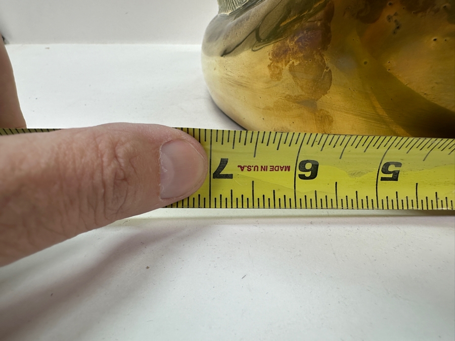 Vintage Solid Brass Swan Planter 14'W x 7'D x 11'H [Photo 10]