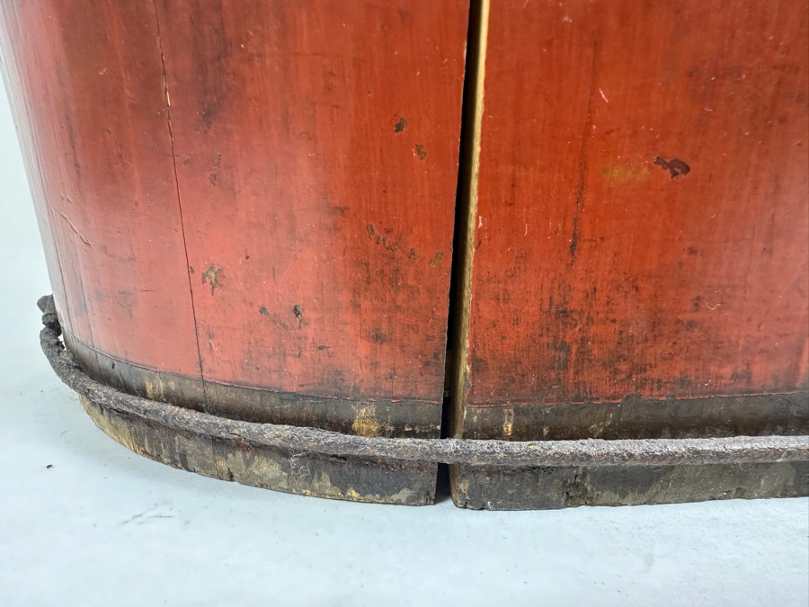 Antique Chinese Hand Painted Lacquer Wedding Box 18.5W x 12'D x 11'H [Photo 9]