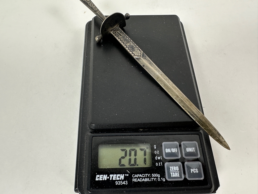 Sterling Silver Miniature Dagger 6'L 20.7g [Photo 8]