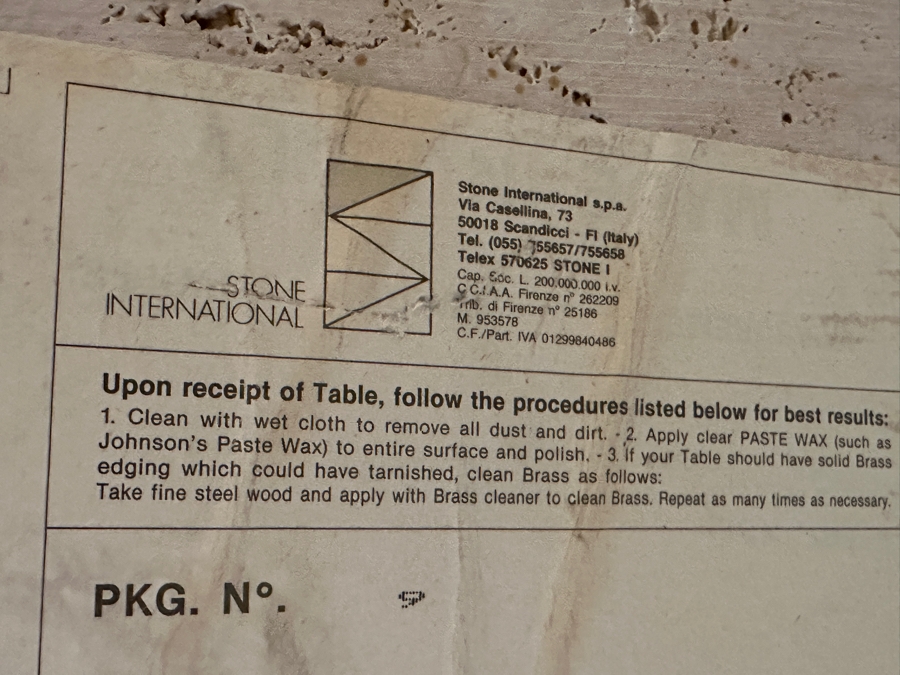 Stunning Italian Travertine Oval Dining Table With Travertine Pedestal Base By Stone International 78'L X 47'W X 29.5'H And Eight Kindel Grand Rapids Dining Chairs [Photo 15]