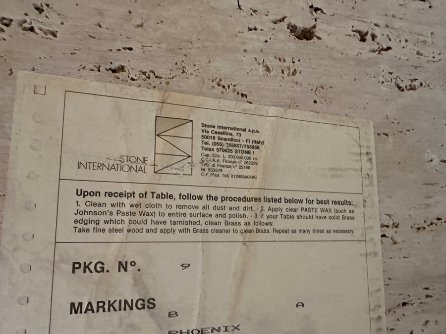 Stunning Italian Travertine Oval Dining Table With Travertine Pedestal Base By Stone International 78'L X 47'W X 29.5'H And Eight Kindel Grand Rapids Dining Chairs [Photo 14]