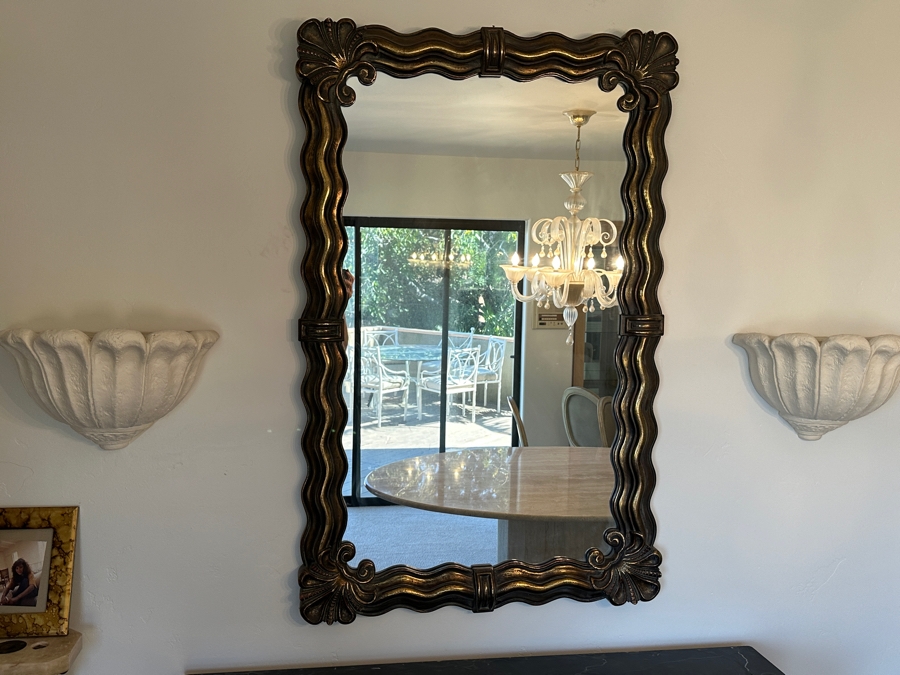 Wall Mirror With Shell Motif By Carolina Mirror Corp 32 X 51 [Photo 3]