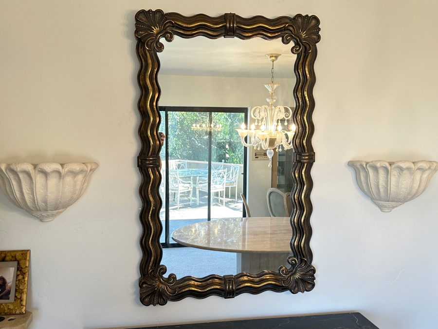 Wall Mirror With Shell Motif By Carolina Mirror Corp 32 X 51 [Photo 4]