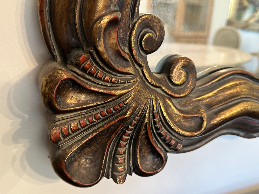 Wall Mirror With Shell Motif By Carolina Mirror Corp 32 X 51 [Photo 5]