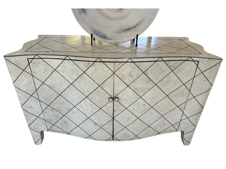 Robert Marcius For Casa Bique Tessellated Fossil Stone Cabinet 49W X 21D X 29H [Photo 1]