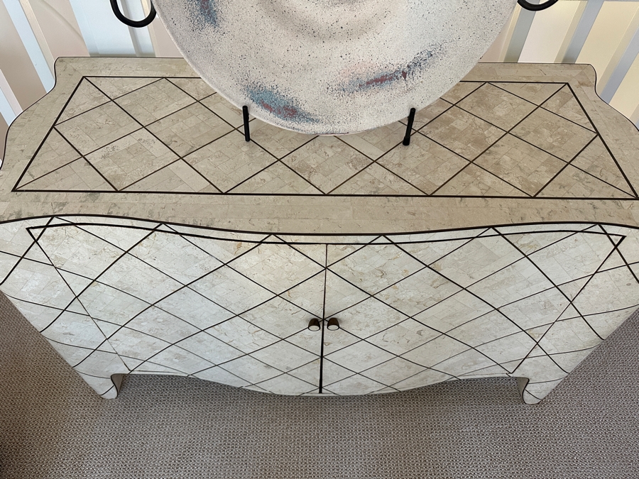 Robert Marcius For Casa Bique Tessellated Fossil Stone Cabinet 49W X 21D X 29H [Photo 5]