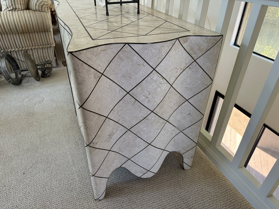 Robert Marcius For Casa Bique Tessellated Fossil Stone Cabinet 49W X 21D X 29H [Photo 8]