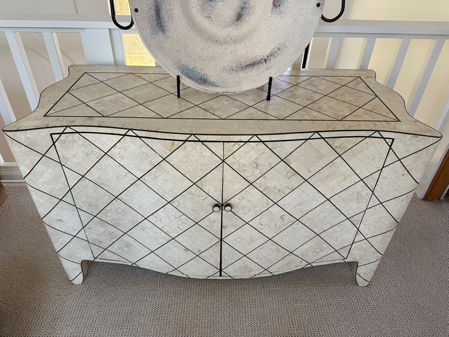 Robert Marcius For Casa Bique Tessellated Fossil Stone Cabinet 49W X 21D X 29H [Photo 4]