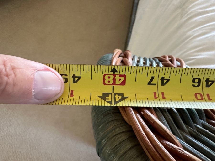 French Grange Art Deco Wicker Sleigh Bed 49W X 85L X 37.5H [Photo 9]