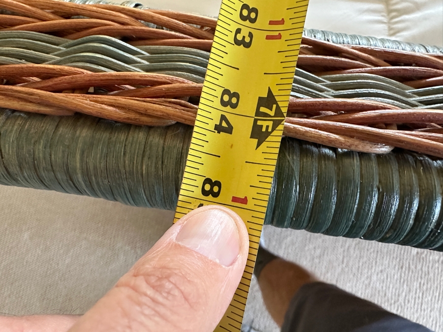 French Grange Art Deco Wicker Sleigh Bed 49W X 85L X 37.5H [Photo 10]