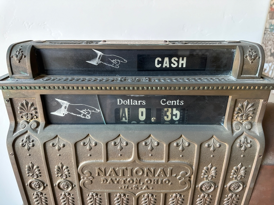Antique Brass National Cash Register Model 452 Co. Dayton, Ohio 23.5W X 15.5D X 22H [Photo 23]