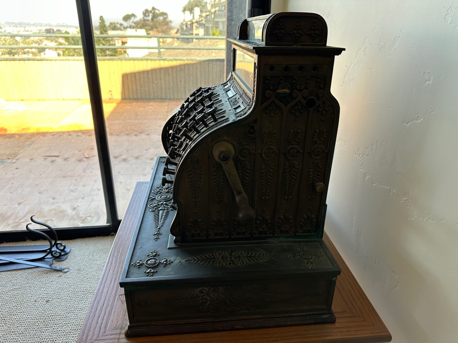 Antique Brass National Cash Register Model 452 Co. Dayton, Ohio 23.5W X 15.5D X 22H [Photo 12]