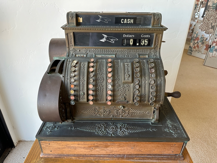 Antique Brass National Cash Register Model 452 Co. Dayton, Ohio 23.5W X 15.5D X 22H [Photo 20]
