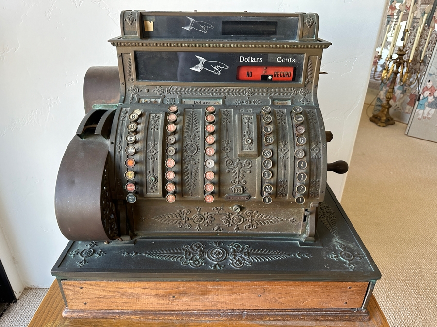 Antique Brass National Cash Register Model 452 Co. Dayton, Ohio 23.5W X 15.5D X 22H [Photo 2]