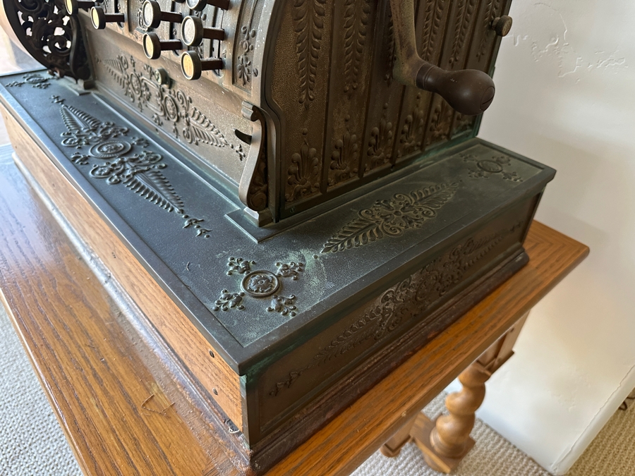 Antique Brass National Cash Register Model 452 Co. Dayton, Ohio 23.5W X 15.5D X 22H [Photo 14]