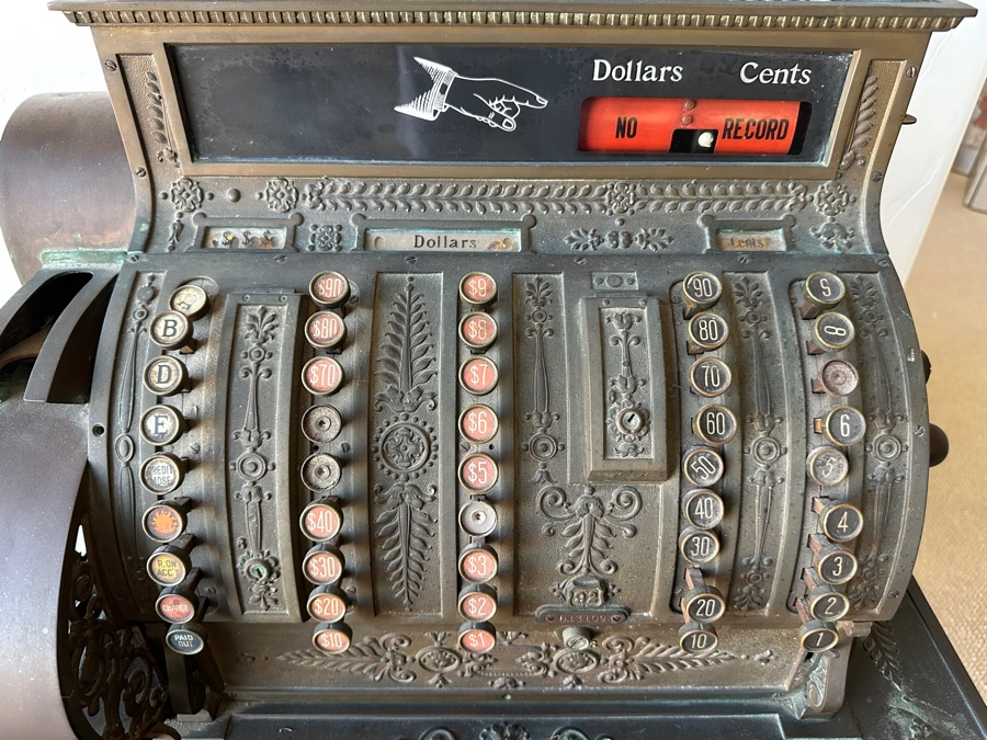 Antique Brass National Cash Register Model 452 Co. Dayton, Ohio 23.5W X 15.5D X 22H [Photo 5]