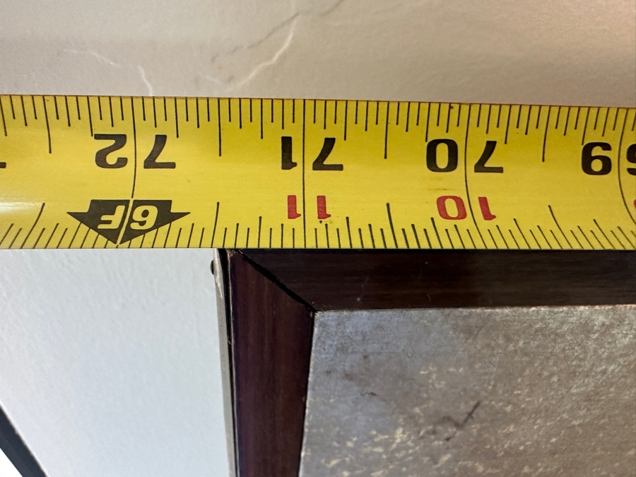 Vintage Japanese Edo Rinpa Style Silver Leaf Four Panel Byobu Screen Divider Featuring Seven Manchurian Cranes Standing In The Clouds 71.5W X 47.5H [Photo 16]