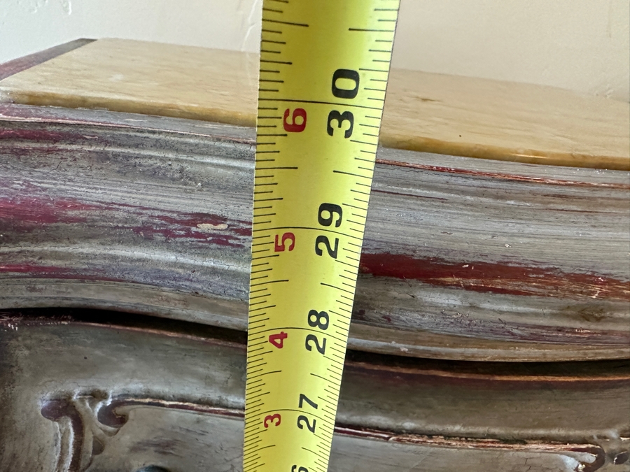 Pair Of Antique Nightstands With Marble Tops (One Of The Marble Tops Is Cracked) 21.5W X 15D X 29.5H [Photo 14]