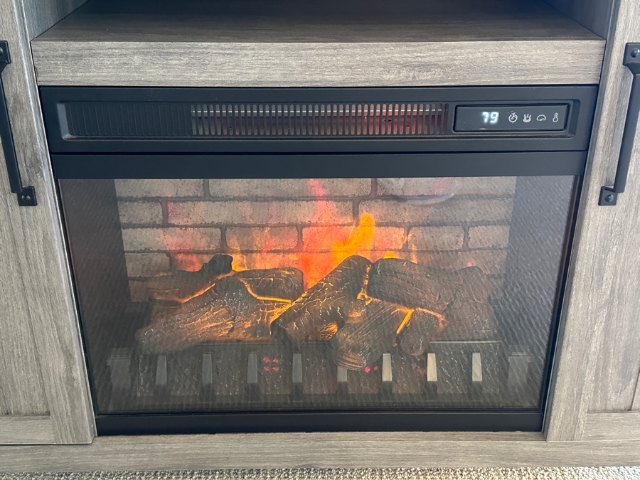 Style Selections 48'W Electric Fireplace Cabinet With Remote 16D X 31H [Photo 5]