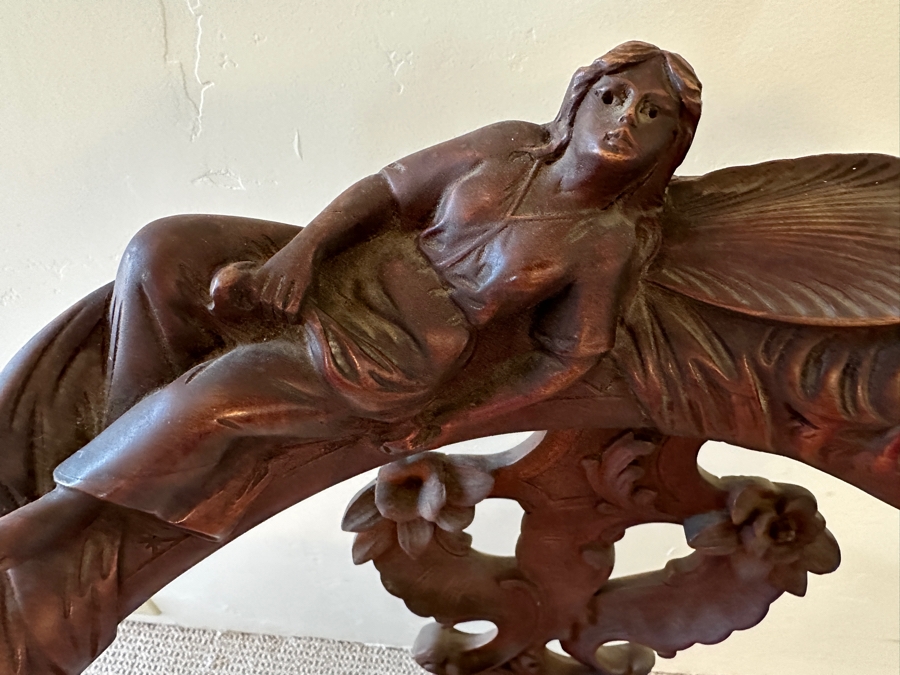 Antique Hand Carved Wooden Andrea Brustolon Style Italian Armchair 24W X 24D X 33H [Photo 8]