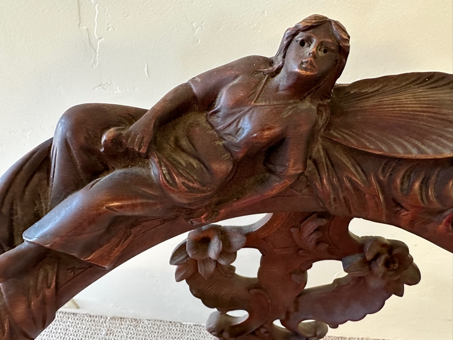 Antique Hand Carved Wooden Andrea Brustolon Style Italian Armchair 24W X 24D X 33H [Photo 7]