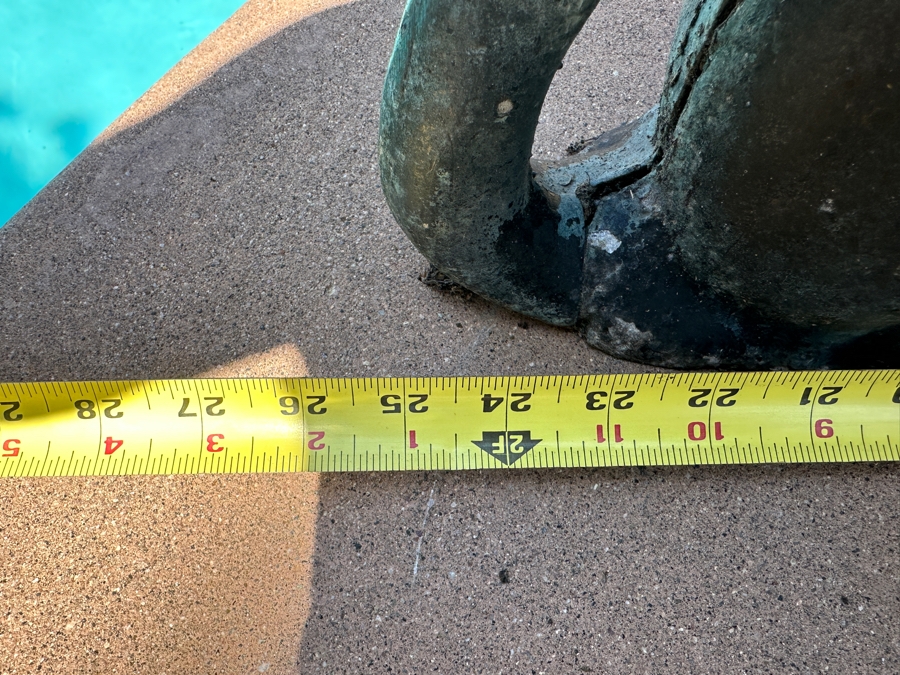 Vintage Pair Of Cast Aluminum Winged Griffins Garden Decor 25W X 7D X 22H [Photo 7]