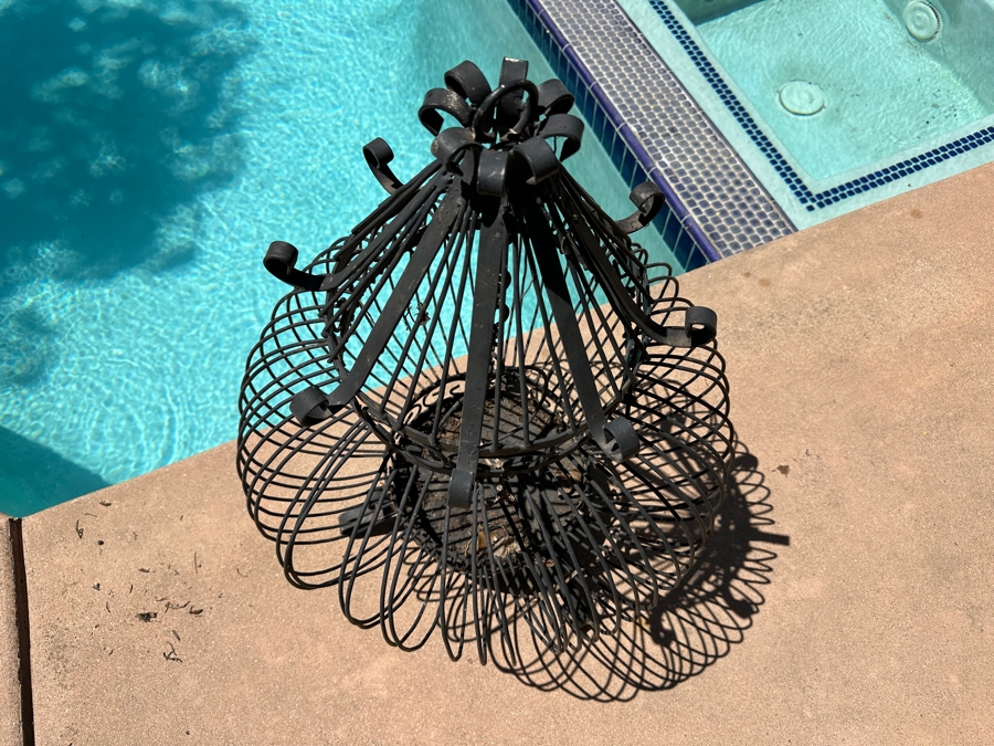 Large Free Standing Or Hanging Wrought Iron Bird Cage 34'H [Photo 5]