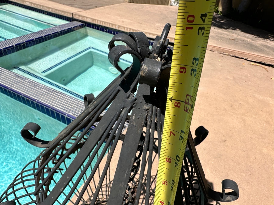 Large Free Standing Or Hanging Wrought Iron Bird Cage 34'H [Photo 6]