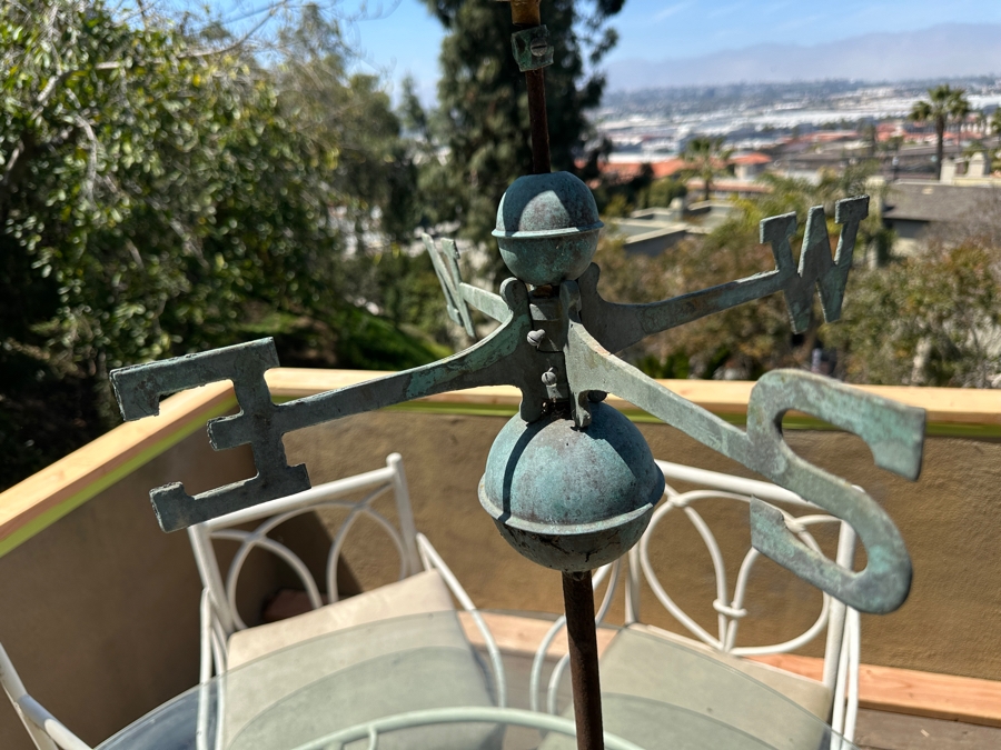 Vintage Copper Bald Eagle Weathervane With Metal Stand 56'H With Stand [Photo 8]