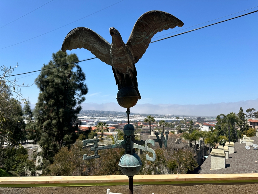 Vintage Copper Bald Eagle Weathervane With Metal Stand 56'H With Stand [Photo 10]