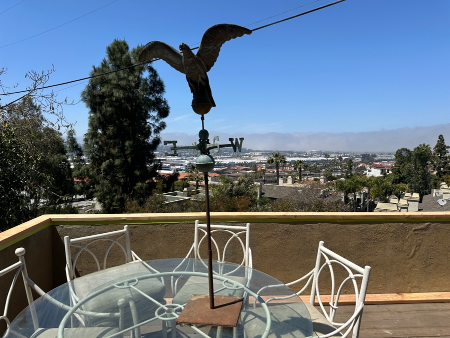 Vintage Copper Bald Eagle Weathervane With Metal Stand 56'H With Stand [Photo 9]