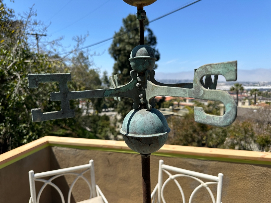 Vintage Copper Bald Eagle Weathervane With Metal Stand 56'H With Stand [Photo 7]