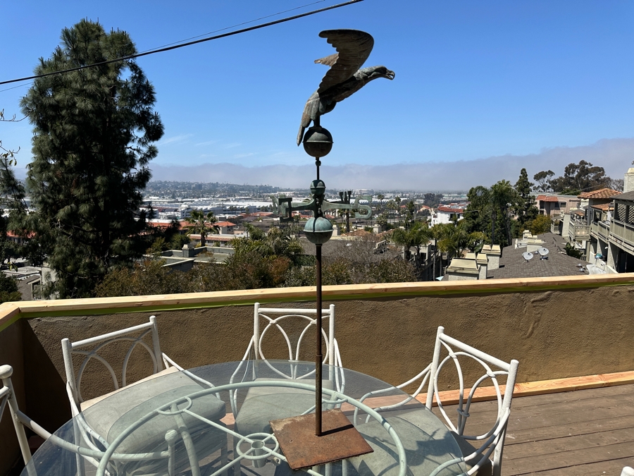 Vintage Copper Bald Eagle Weathervane With Metal Stand 56'H With Stand [Photo 5]