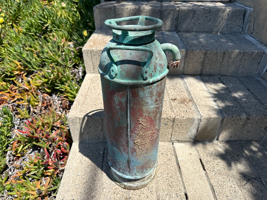 Vintage Copper The Quick-Service Fire Extinguisher By Knight & Thomas, Inc. Boston, MA Patented 1896 22.5'H [Photo 4]