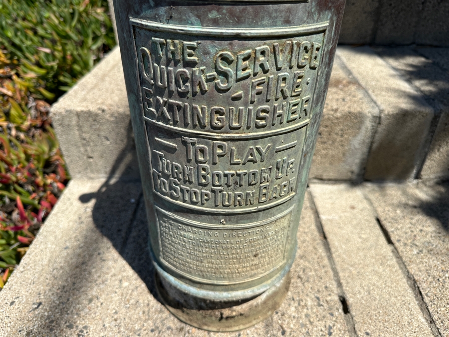 Vintage Copper The Quick-Service Fire Extinguisher By Knight & Thomas, Inc. Boston, MA Patented 1896 22.5'H [Photo 2]