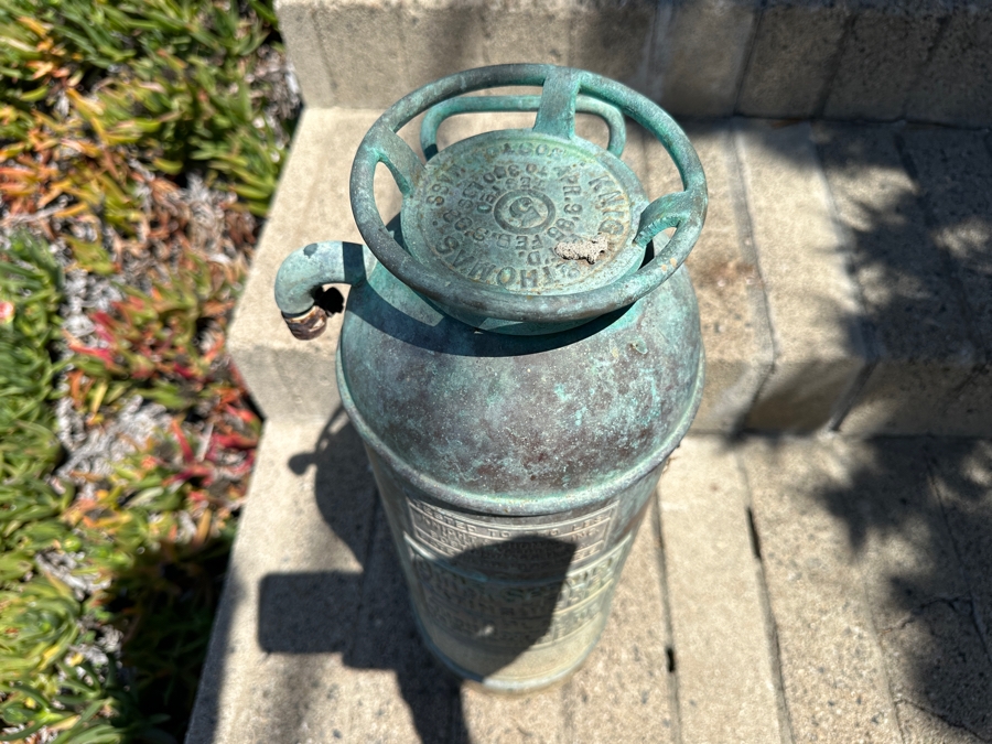 Vintage Copper The Quick-Service Fire Extinguisher By Knight & Thomas, Inc. Boston, MA Patented 1896 22.5'H [Photo 3]