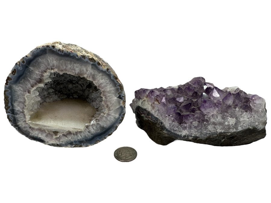 Just Added - Geode Half And Amethyst Geode Piece