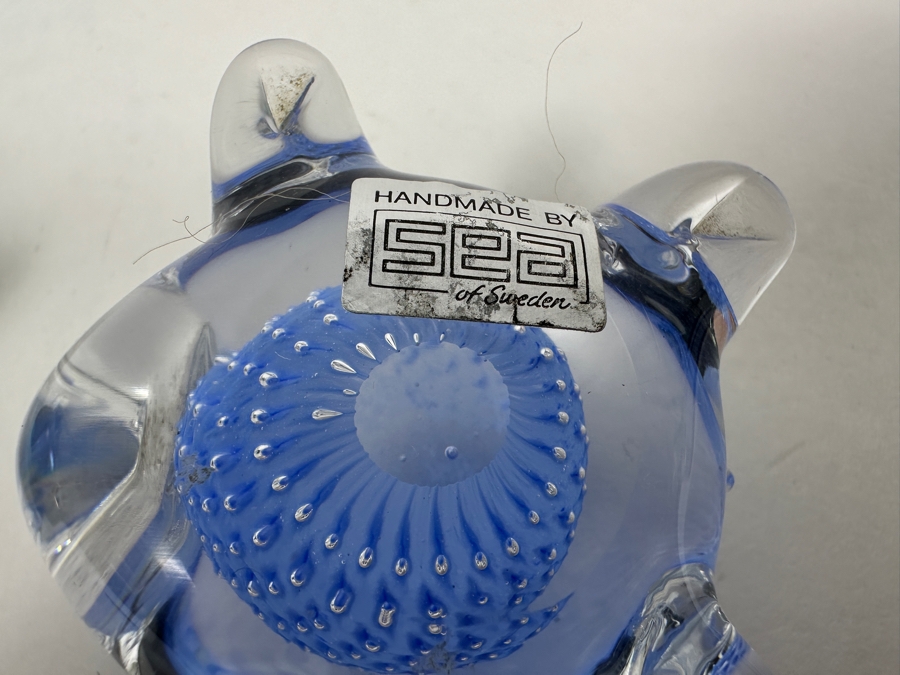 Just Added - (L) Robert Held Hand Made Art Glass Turtle Made In Canada And (R) Handmade Swedish Art Glass Turtle By Sea [Photo 9]