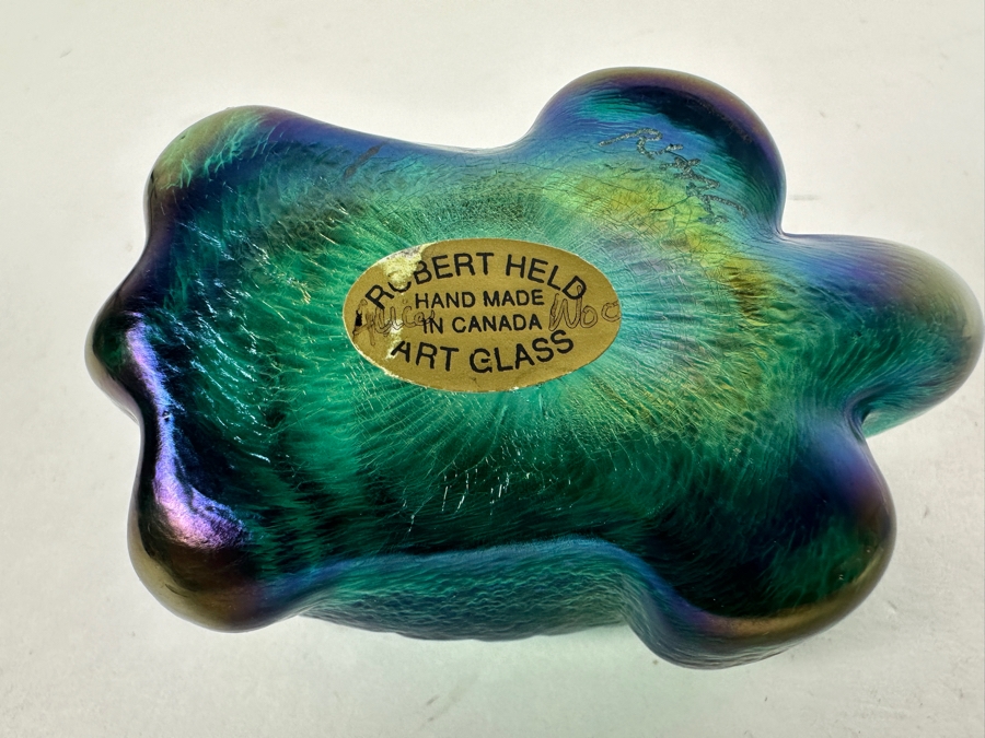 Just Added - (L) Robert Held Hand Made Art Glass Turtle Made In Canada And (R) Handmade Swedish Art Glass Turtle By Sea [Photo 8]