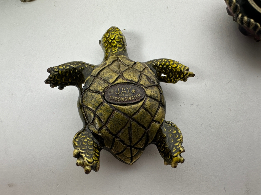 Just Added - Collection Of Metal Enamel Turtle Boxes (Smallest On Bottom Left Is Jay Strongwater) [Photo 6]
