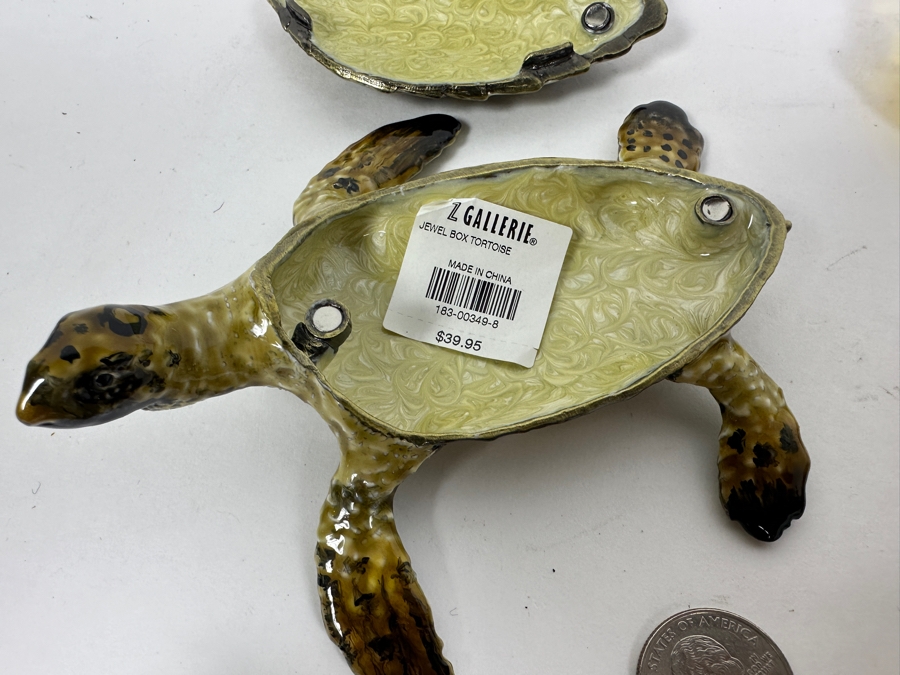 Just Added - Collection Of Metal Enamel Turtle Boxes (Smallest On Bottom Left Is Jay Strongwater) [Photo 13]