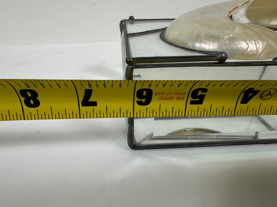 Just Added - Glass Box With Nautilus Shell Top 6W X 4D X 3H [Photo 8]