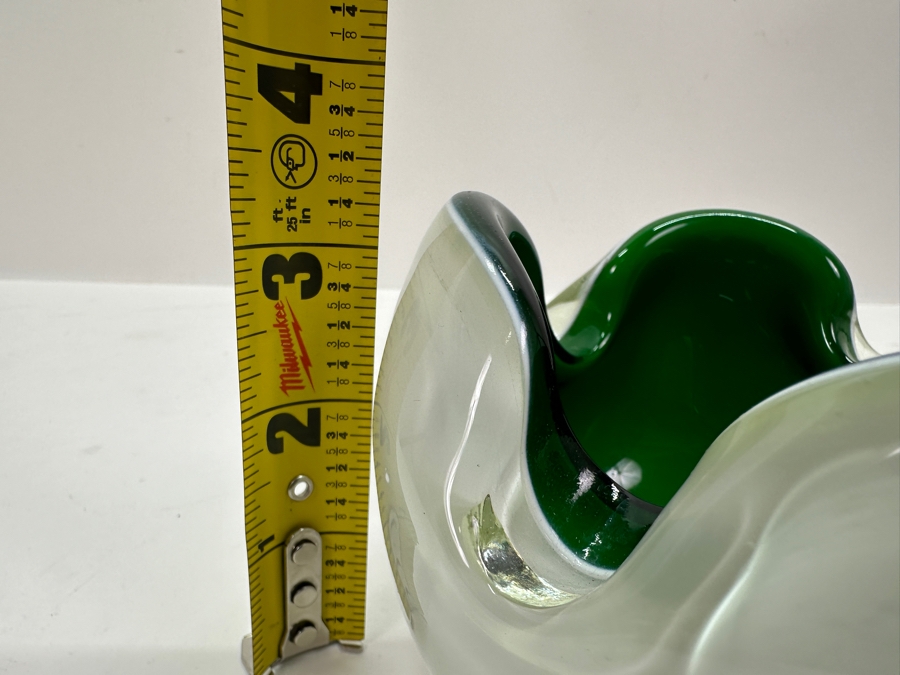 Just Added - Vintage Murano Italy Art Glass Ashtray With The Hong Kong & Shanghai Hotels, Ltd. Advertising 5W X 3.25H [Photo 9]