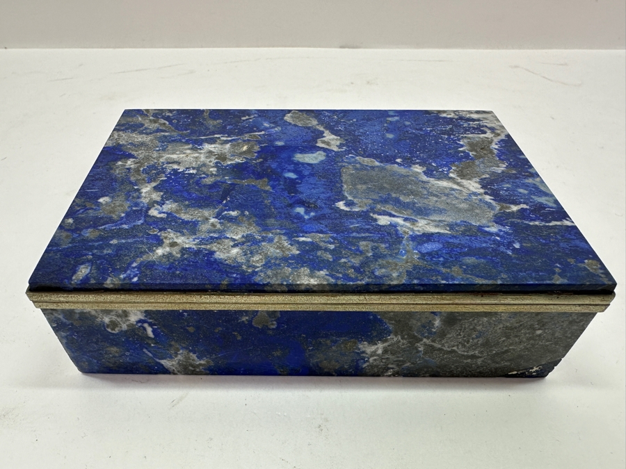 Just Added - Lapis Lazuli Box 5.75W X 4D X 1 5/8H [Photo 2]