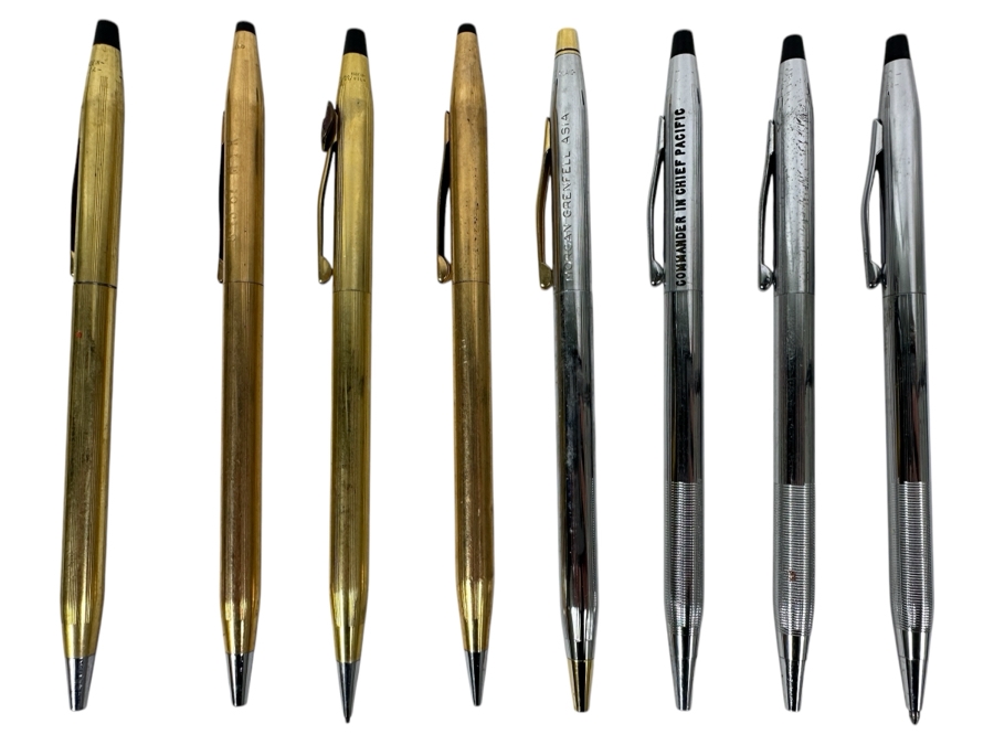 Just Added - Collection Of Eight Cross Pens & Mechanical Pencils [Photo 1]