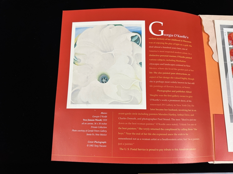 Just Added - Georgia O'Keeffe First Day Souvenir Stamps [Photo 4]